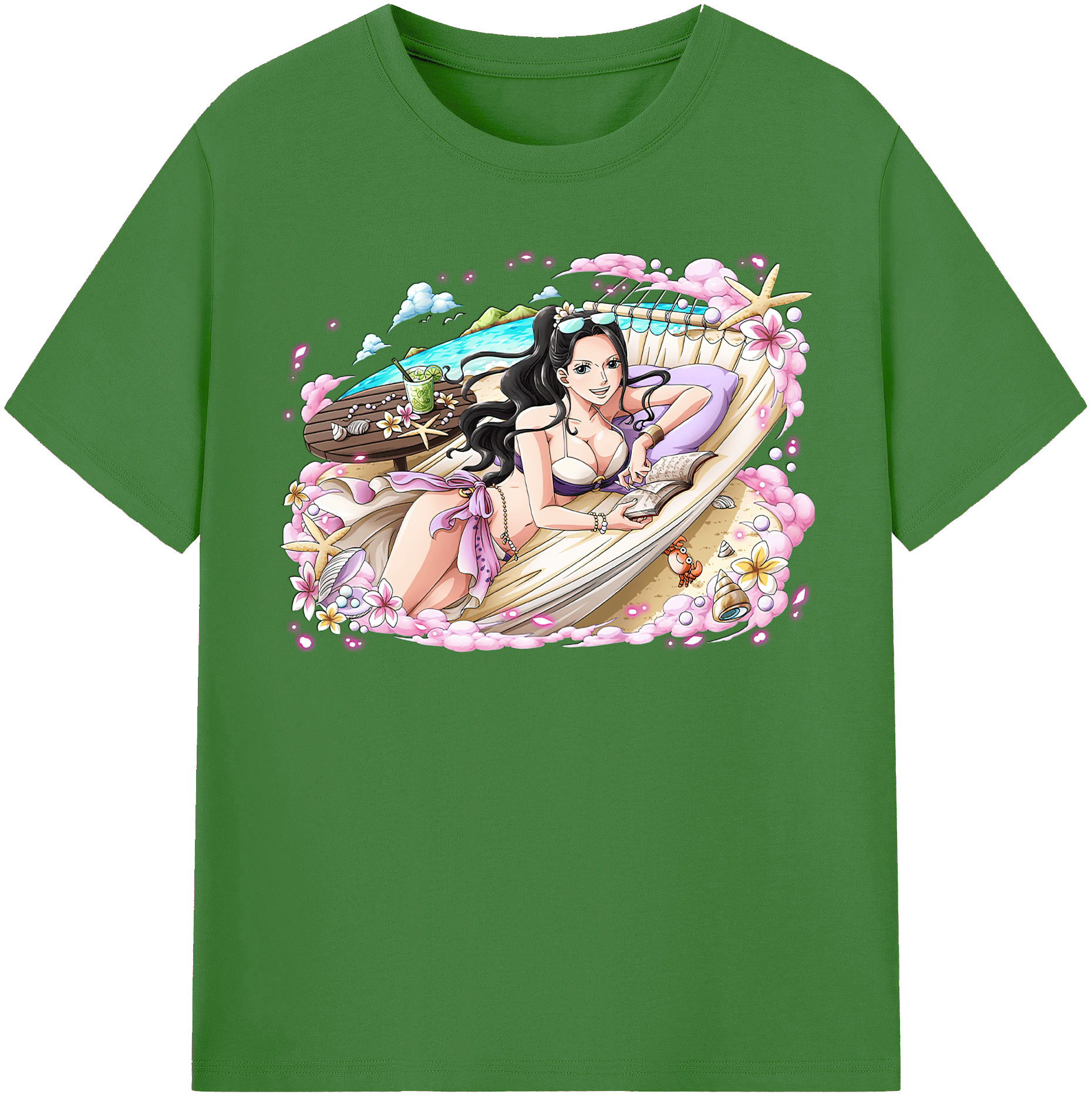 ワンピース ニコ・ロビン ONE PIECE Nico Robin レディースカジュアルプリントTシャツ（綿100％）